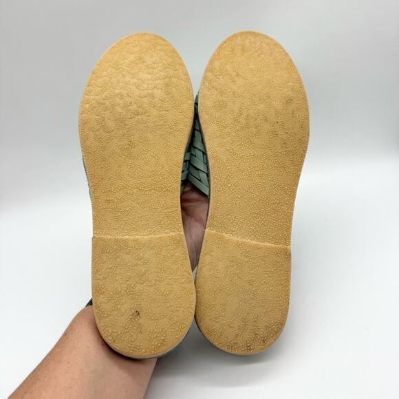 Espiritu Mint Huarache Mule Leather Woven Slip On Sandals Size 10 Boho Comfort - Picture 10 of 12